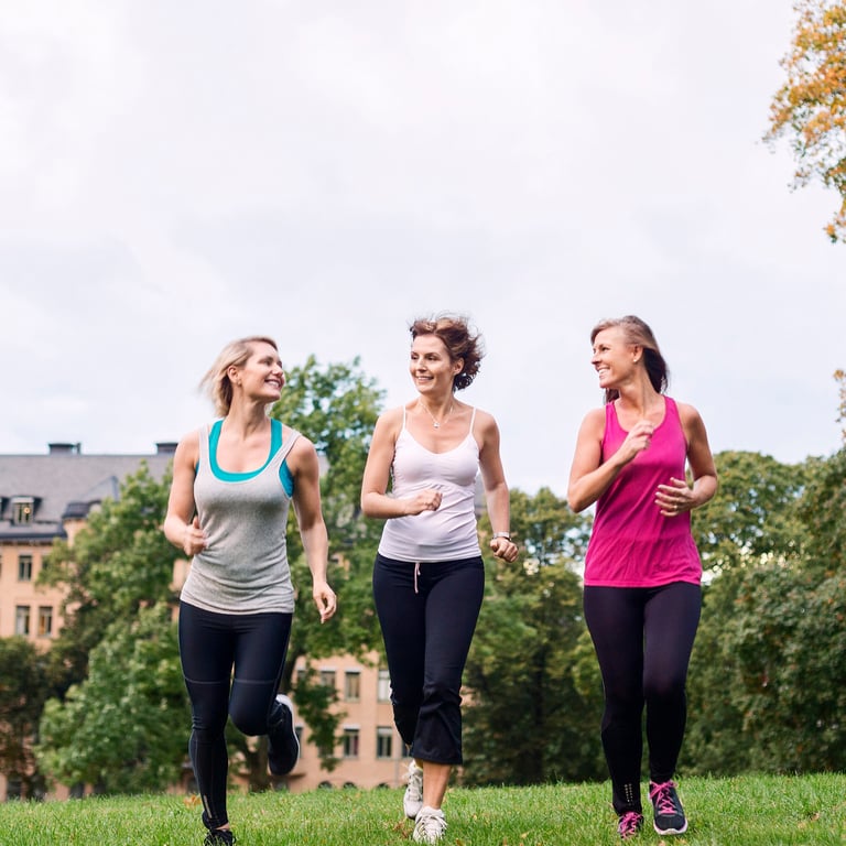 Drei Frauen beim Joggen